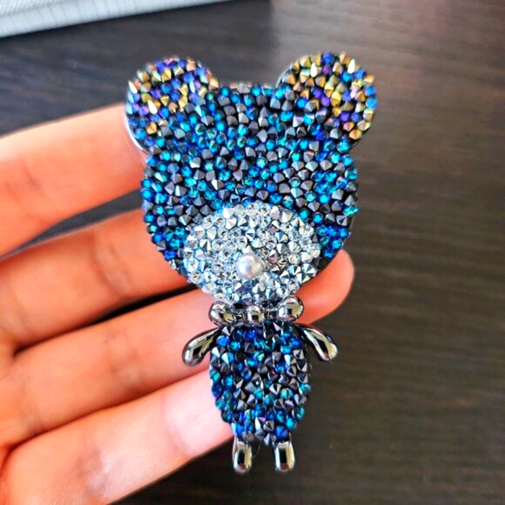 Swarovski Crystal Bear Brooch Pendant
